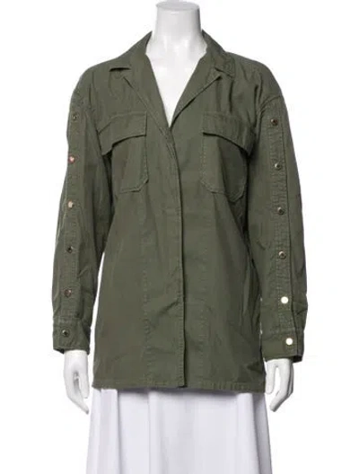 Pre-owned Sandro Utility Jacket In Green