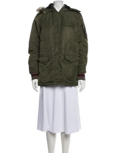 Pre-owned Sandro Utility Jacket In Green