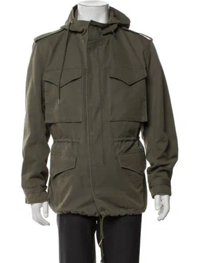 Pre-owned Sandro Utility Jacket In Green