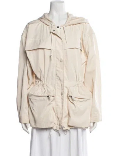 Pre-owned Sandro Utility Jacket In Neutral