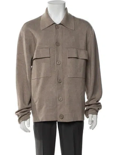 Pre-owned Sandro Utility Jacket In Neutral