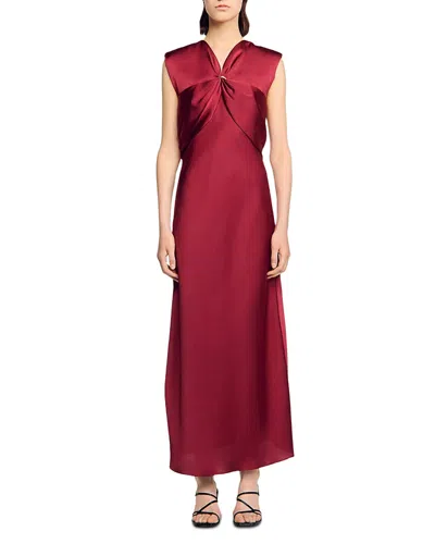 SANDRO V NECK MAXI DRESS