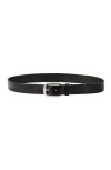 Sandro Adjustable Vegetable Tanned Leather Belt In Black
