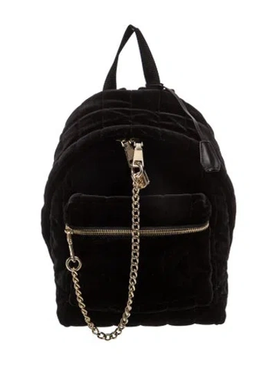 Pre-owned Sandro Velvet Backpack In Black