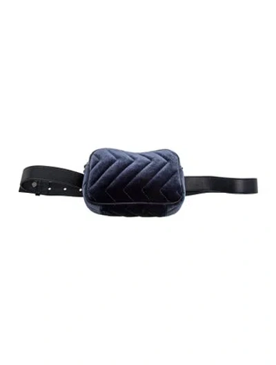 Pre-owned Sandro Velvet Belt Bag In Blue