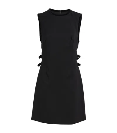 Sandro Velvet-trim Mini Dress In Black