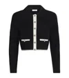 Sandro Two-tone Shirt Collar Cardigan In Black