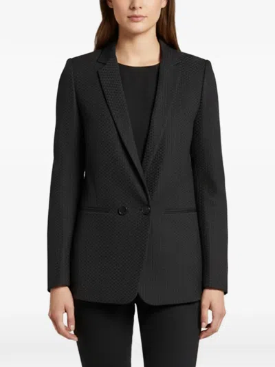 Pre-owned Sandro Verica Double-breasted Blazer In Black