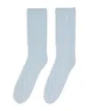 Sandro Vertical Logo Cotton Socks In Blue