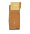 Sandro Vertical Logo Socks In Beige
