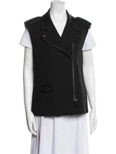 Pre-owned Sandro Vest In Black