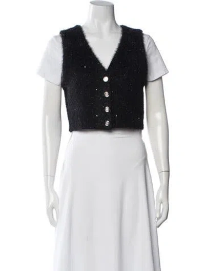 Pre-owned Sandro Vest In Black