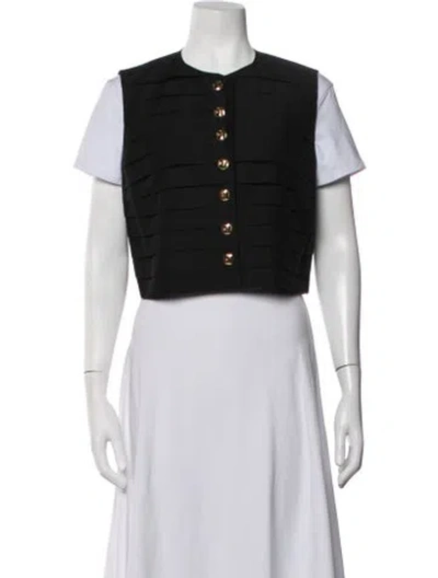 Pre-owned Sandro Vest In Black
