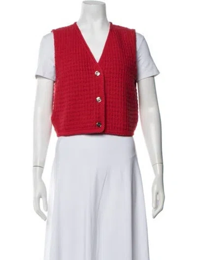 Pre-owned Sandro Vest In Red