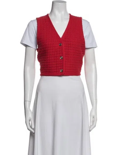 Pre-owned Sandro Vest In Red