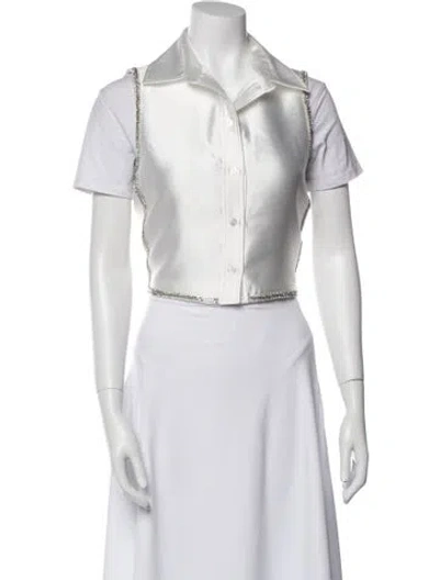 Pre-owned Sandro Vest W/ Tags In White