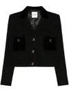 SANDRO VICTORIA BOUCLÉ CROPPED BLAZER