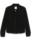 Sandro Felted Bomber Jacket In Black