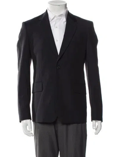 Pre-owned Sandro Virgin Wool Blazer In Black