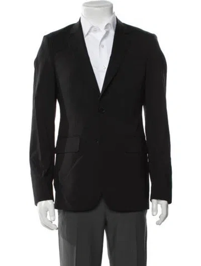 Pre-owned Sandro Virgin Wool Blazer In Black