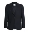Sandro Virgin Wool Blazer In Blue