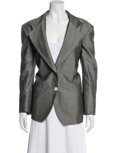 Pre-owned Sandro Virgin Wool Blazer In Gray