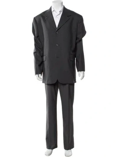 Pre-owned Sandro Virgin Wool Blazer In Gray