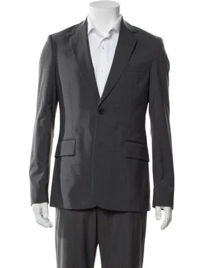 Pre-owned Sandro Virgin Wool Blazer In Gray