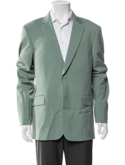 Pre-owned Sandro Virgin Wool Blazer In Green