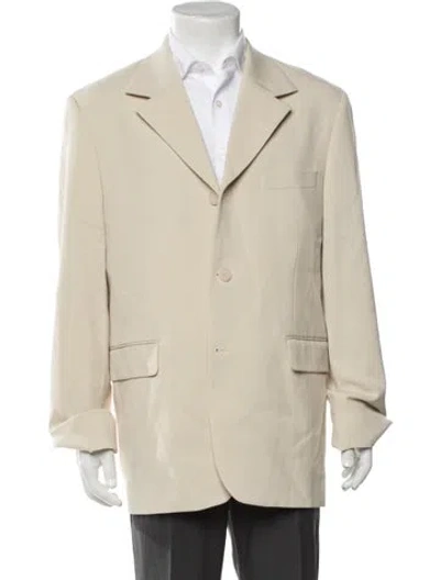 Pre-owned Sandro Virgin Wool Blazer In Neutrals