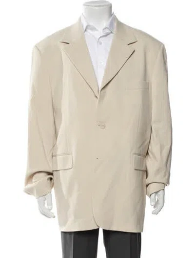 Pre-owned Sandro Virgin Wool Blazer In Neutrals