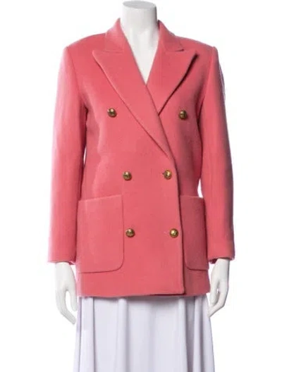 Pre-owned Sandro Virgin Wool Blazer In Pink