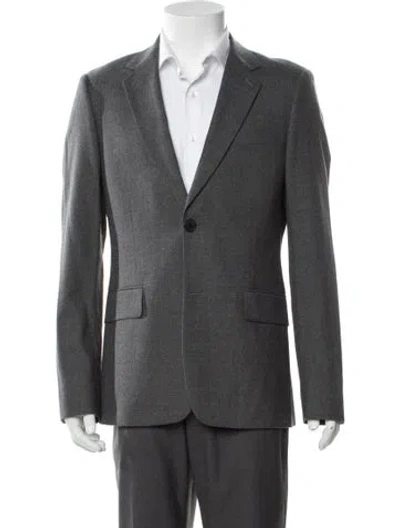 Pre-owned Sandro Virgin Wool Blazer W/ Tags In Gray