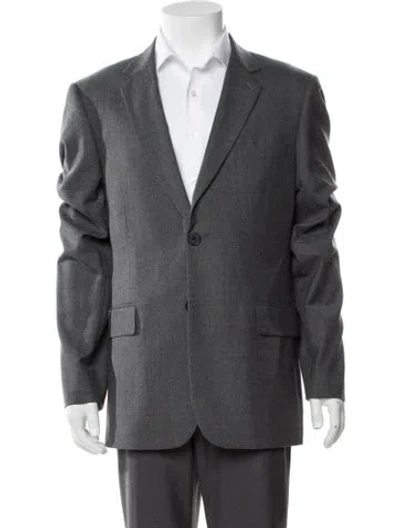 Pre-owned Sandro Virgin Wool Blazer W/ Tags In Gray