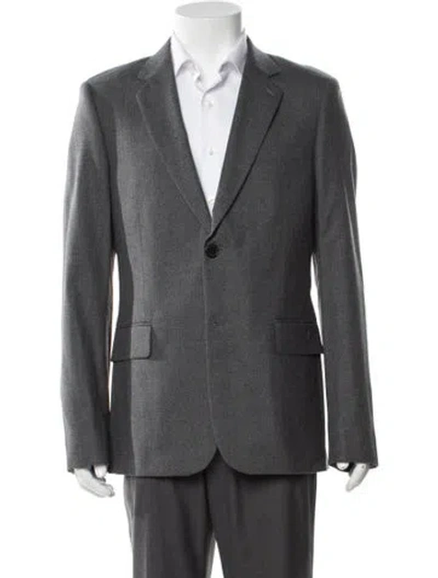 Pre-owned Sandro Virgin Wool Blazer W/ Tags In Gray