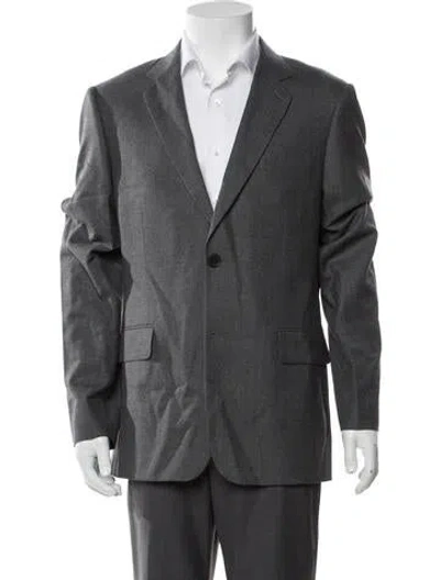 Pre-owned Sandro Virgin Wool Blazer W/ Tags In Gray