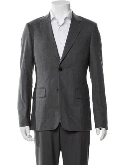 Pre-owned Sandro Virgin Wool Blazer W/ Tags In Gray