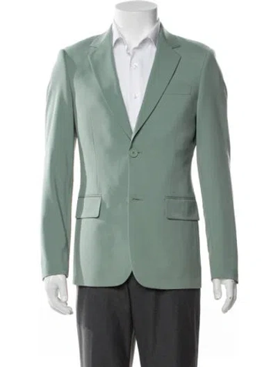 Pre-owned Sandro Virgin Wool Blazer W/ Tags In Green