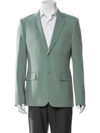 Pre-owned Sandro Virgin Wool Blazer W/ Tags In Green