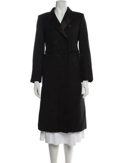 Pre-owned Sandro Virgin Wool Coat In Black