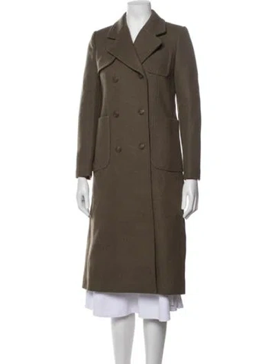 Pre-owned Sandro Virgin Wool Coat In Brown