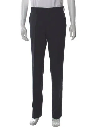 Pre-owned Sandro Virgin Wool Dress Pants In Blue