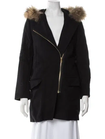 Pre-owned Sandro Virgin Wool Evening Jacket In Black
