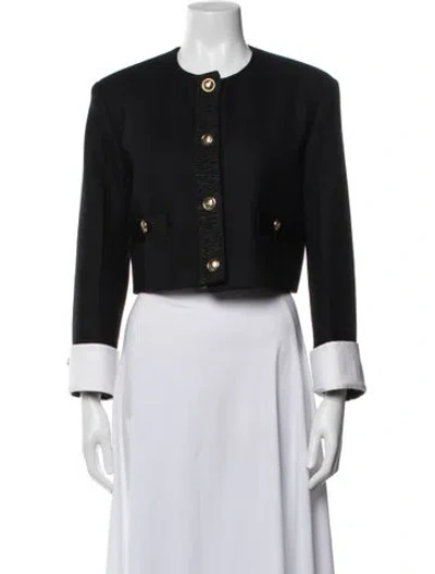 Pre-owned Sandro Virgin Wool Jacket In Black
