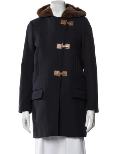 Pre-owned Sandro Virgin Wool Jacket In Blue