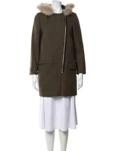 Pre-owned Sandro Virgin Wool Jacket In Brown