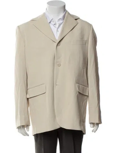 Pre-owned Sandro Virgin Wool Jacket W/ Tags In Neutrals