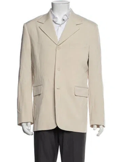 Pre-owned Sandro Virgin Wool Jacket W/ Tags In Neutrals