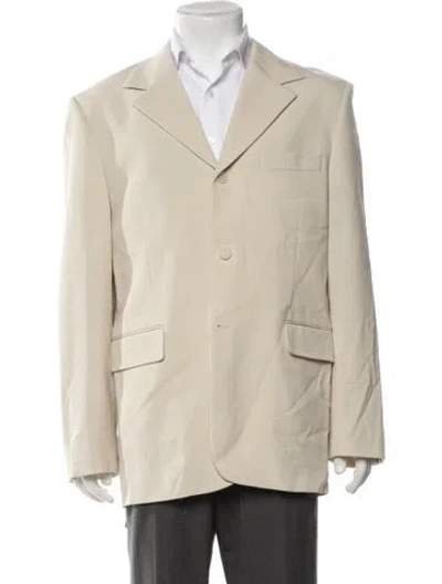Pre-owned Sandro Virgin Wool Jacket W/ Tags In Neutrals