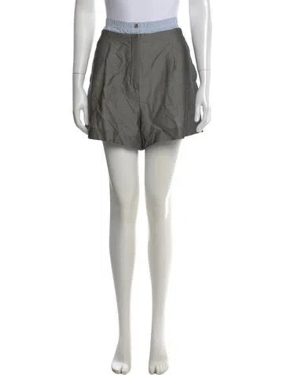 Pre-owned Sandro Virgin Wool Mini Shorts In Black
